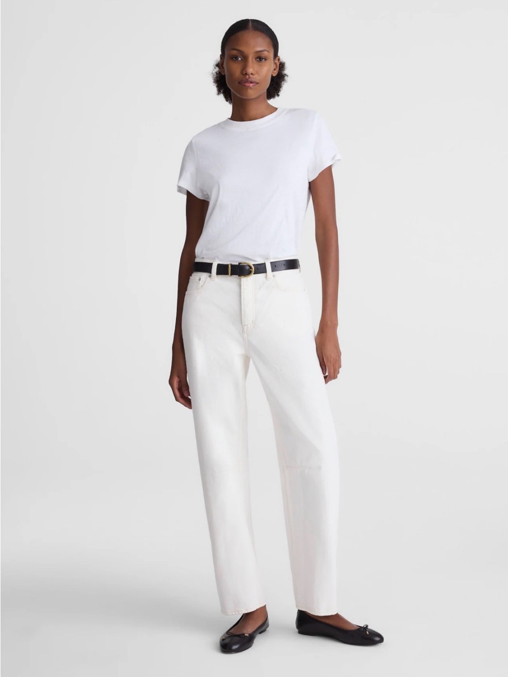 Madewell White High-Rise Straight Jeans